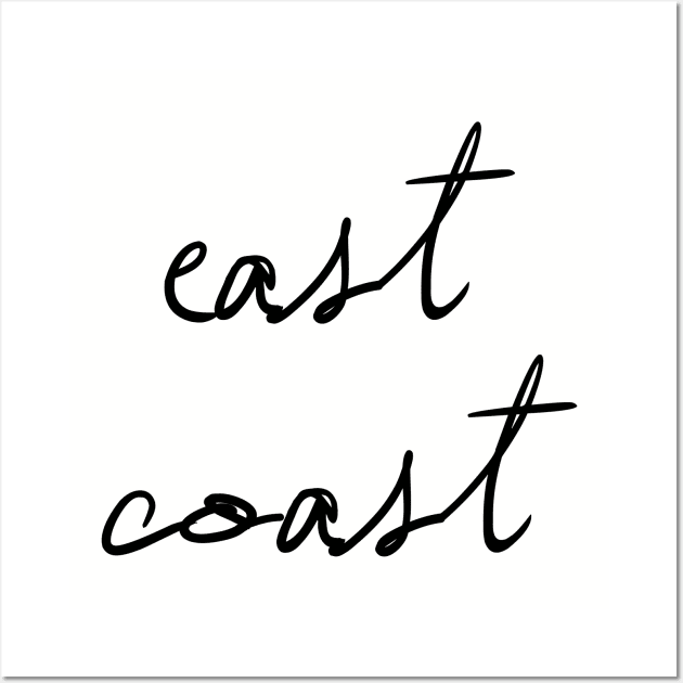 East Coast Cursive Wall Art by shortstoriesgallery